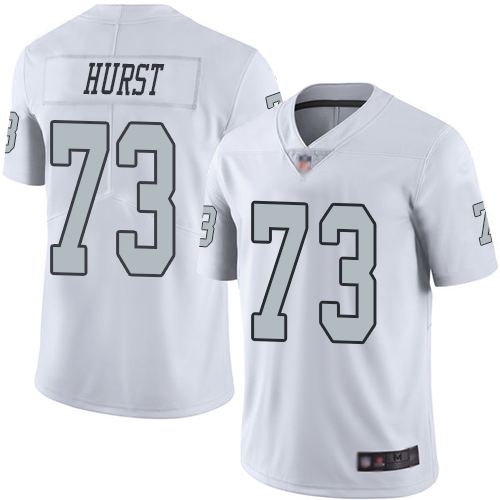 Men Oakland Raiders Limited White Maurice Hurst Jersey NFL Football #73 Rush Vapor Untouchable Jersey